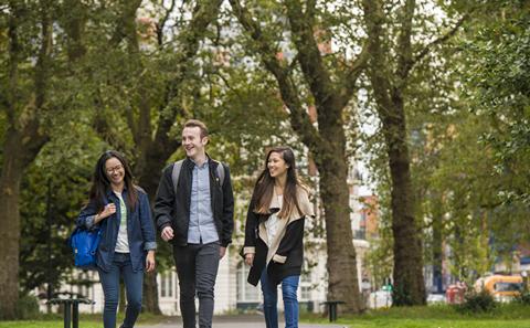 International students in the city