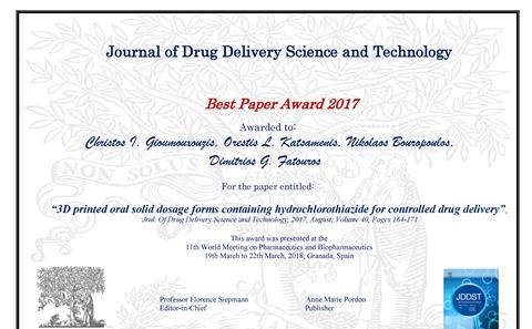 Best Paper Award 2017