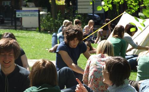 Students at Winchester Campus