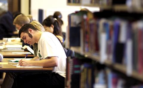 Students in a tutorial