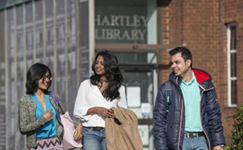 Outside Hartley Library