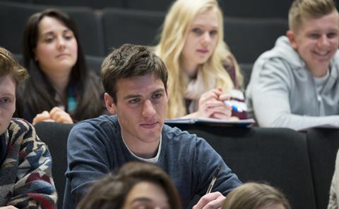 Student in a lecture