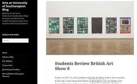 Blog screenshot