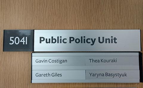 PPS team door plate