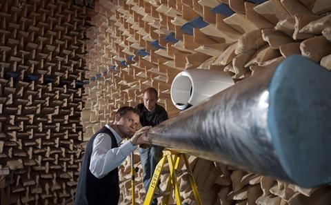 picture of students in acoustic room