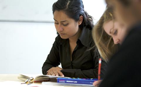 Students in the library
