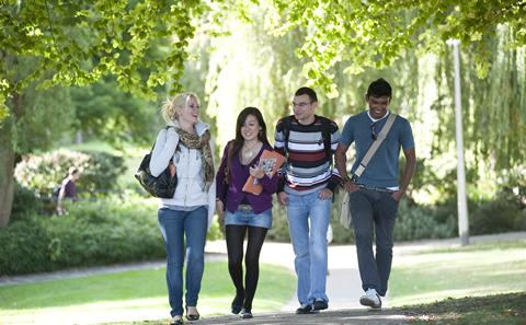 Undergraduate students on campus