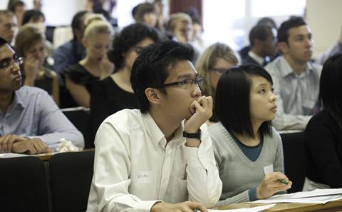 Students at a lecture