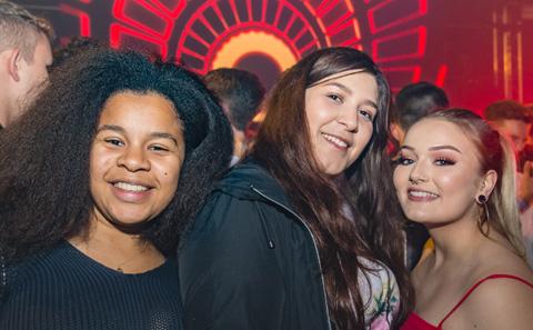 Ladies at a Fresher's Week party