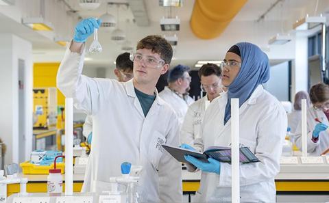 Students in a lab