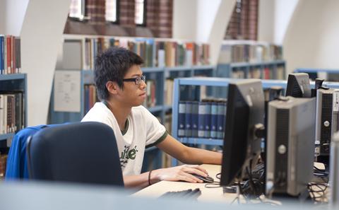 Student working