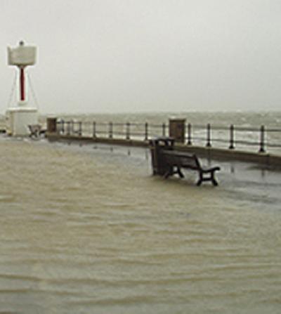 Flooding at Cowes, Isle of Wight