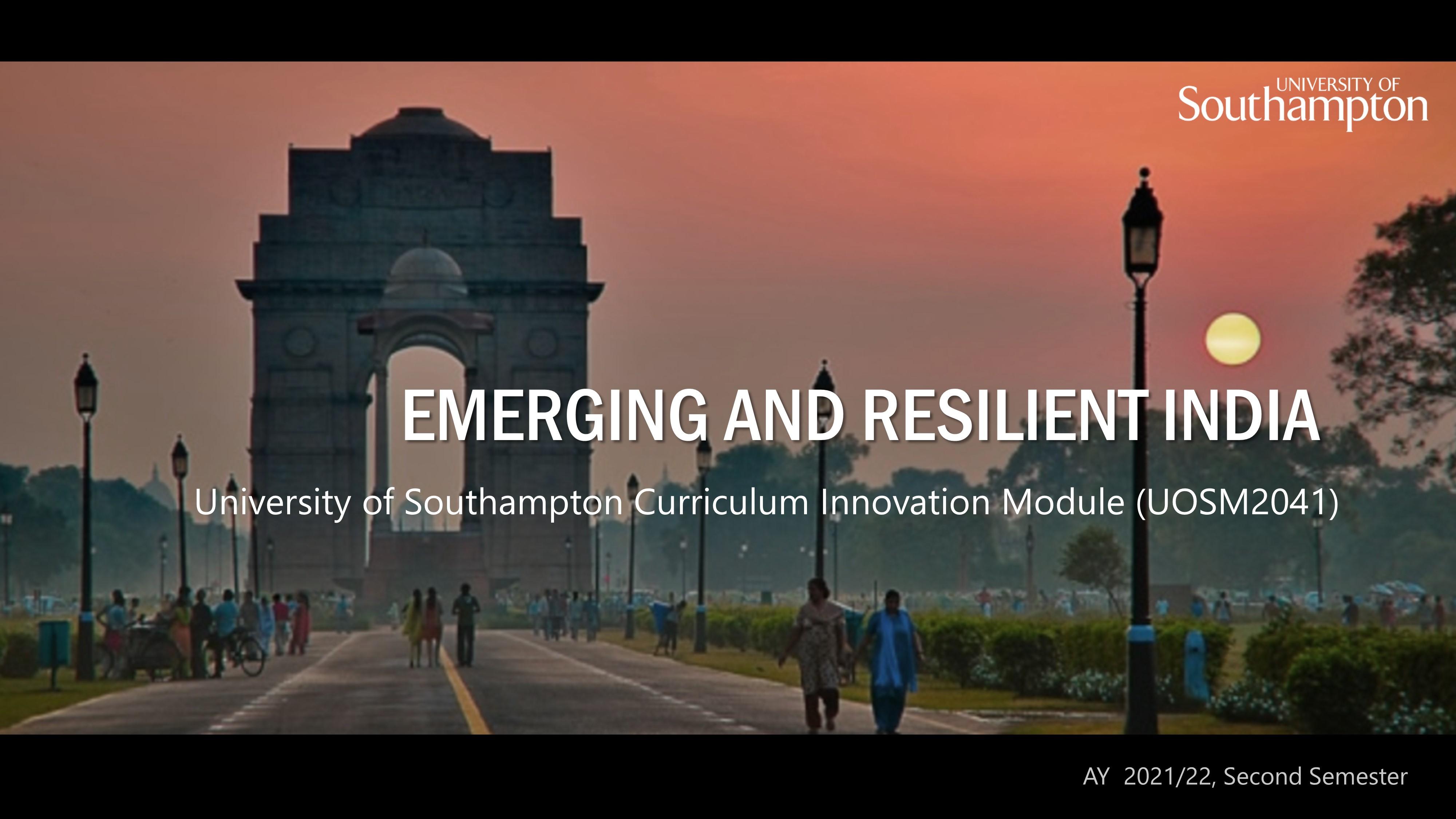 Emerging and Resilient India 