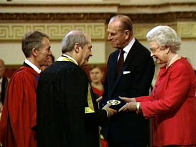 Receiving the Queen's Anniversary Prize