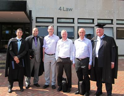 Salvatore Bocchetti with ILAWS Professor Steve Saxby, Ian Lloyd and David Mellor