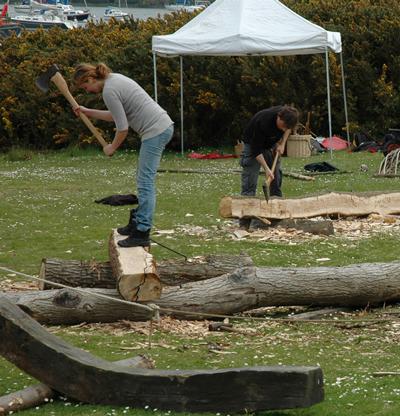 Students and staff will demonstrate traditional shipwright skills at Buckler's Hard in the New Forest