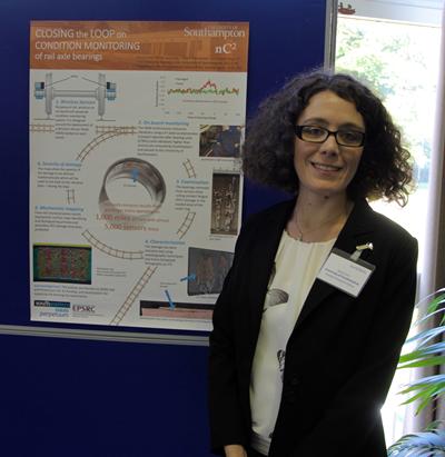 Dr Ilara Corni with research poster