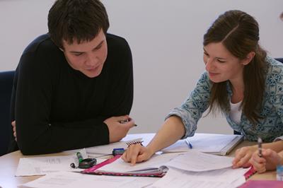 Students studying