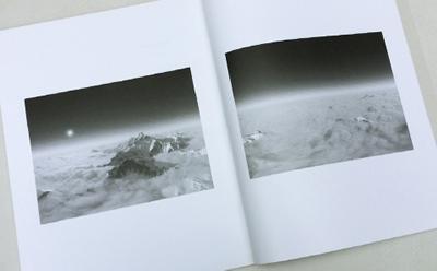 A picture of a spread from the Barthes/Burgin book, showing stills from Burgin's film 'Belledonne' 