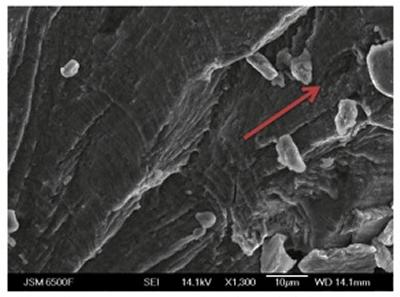 Micro fractography: fatigue striations in aluminium component