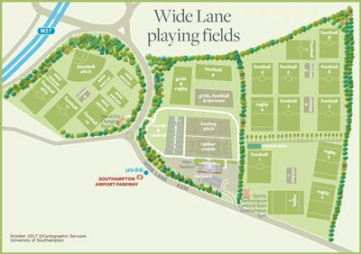Wide Lane Sports Ground Map (click on map to enlarge)