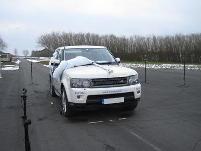 Measurement of the directive warning sound system mounted on a vehicle.