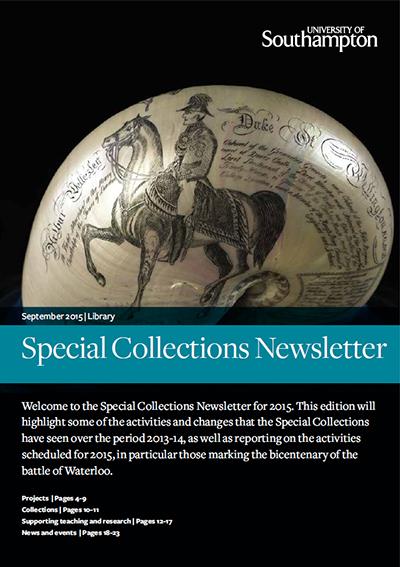 Special Collections Newsletter, September 2015