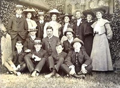 A group of early students from Hartley University College pose for a picture
