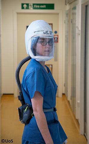 Figure 1: Member of the PeRSo team wearing a PeRSo unit