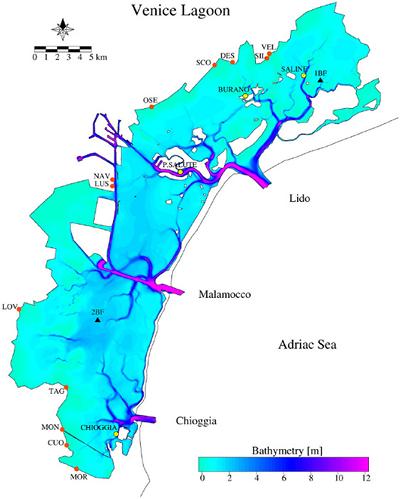 Bathymetry of the Venice Lagoon obtained by using the grid of a numerical model. Coastal Engineering, Vol. 55 (9) August 2008, pp. 716-731