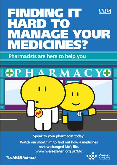 Finding it hard to manage your medicines? Wessex AHSN 'Meet Mo' Poster