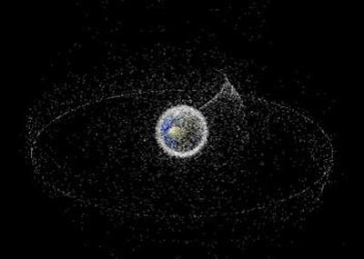 Space debris simulation