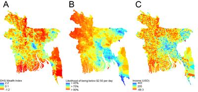 Bangladesh poverty maps