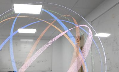 HoloLens visualization orbits in contrast with office space (use case)
