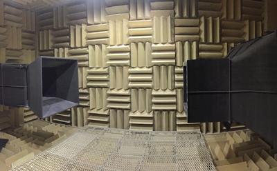 New 0.75 m x 1.0 m Anechoic Wind Tunnel (AWT) at the University of Southampton.