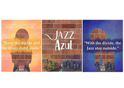Images from adventure game, Jazz and Azul.