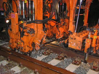 Figure 1: Tamping in operation on the CTRL during night 