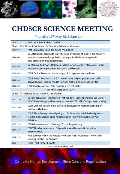 CHDSCR Science Meeting - Programme