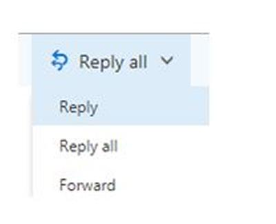 Reply email section