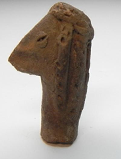 Figurine found at the site depicting a hybrid human-bird character