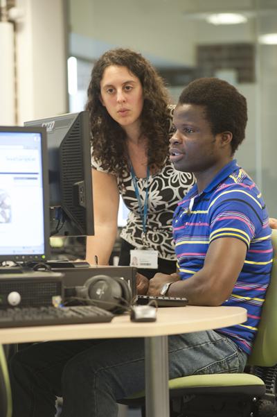 Image of students at computer