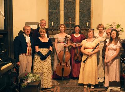 Group picture of period dressed concertists