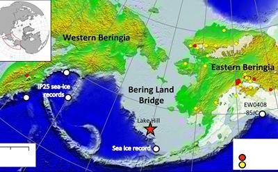 Bering Land Bridge location. Courtesy of Royal Society Open Science.