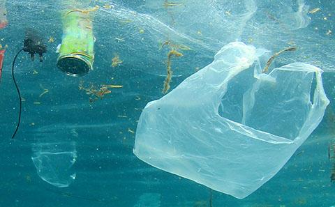 Plastic in ocean