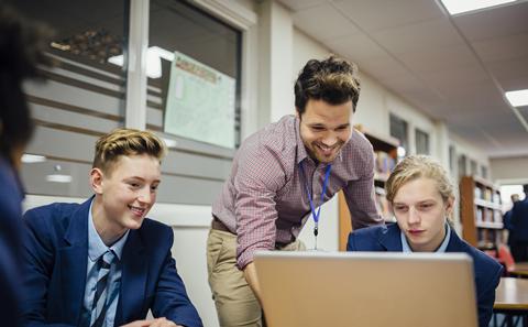 Teacher with pupils