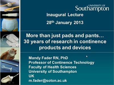 Mandy Fader's Inaugural lecture
