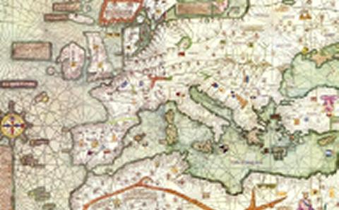 Medieval mediterranean map