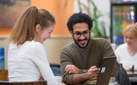 Students at a laptop