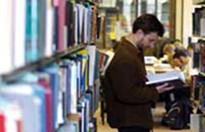 Studying in the library