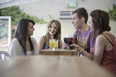 Students at Cafe
